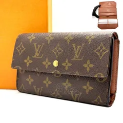 【品格は手元に残る】　LOUIS VUITTON　モノグラム インターナショナル 三つ折り長財布 カード収納　ブラウン