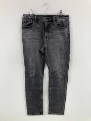 UNIQLO ユニクロ デニムパンツ 26 (66cm) ブラック フルレングス 無地 スキニー・タイト テーパード レギュラー ヴィンテージ レディース