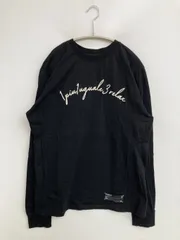 1PIU1UGUALE3 ウノピゥウノウグァーレトレ Tシャツ/カットソー L ブラック ブランドロゴ 刺繍 ミドル丈 長袖 クルーネック(丸首) メンズのサムネイル