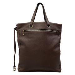 美品【LOEWE】トートバッグ シルバー金具 レザー ダークブラウン A4
