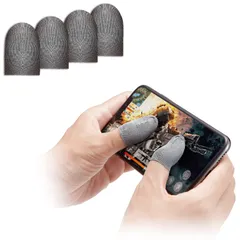 新品 エレコム 荒野行動 PUBG スマホゲーム用 指サック 手汗対策 【銀繊維でより高感度な操作】 女性・子ども向けサイズ 4個入り iPhone/Android P-GMFF02S4SVのサムネイル