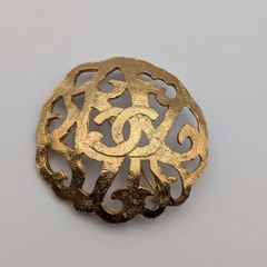 極美品 シャネル ブローチ ココマーク クローバー ゴールド