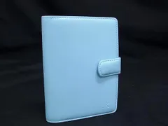 ■美品■ Kitamura キタムラ レザー カードケース カード入れ マルチケース レディース メンズ ライトブルー系 DL3557のサムネイル