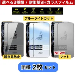 【2枚セット】iPhone17Promax ガラスフィルム 覗き見防止 ブルーライトカット 強化ガラスフィルム 画面 保護フィルム 9H 飛散防止 指紋 液晶保護  割れない アイフォン [J](Q)