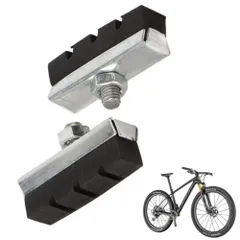 新品 Jindizi 自転車ぶれーきパット 1ペア自転車 V ブレーキパッドゴム靴黒ブロック耐久性のある ロードバイクアクセサリーのサムネイル