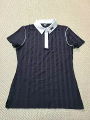 XS) PXG ブラック CHECK 半袖 ポロ Tシャツ