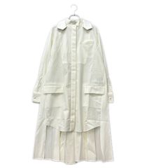 未使用級 Sacai サカイ 20AW レイヤード プリーツ ポンチョ ブラウス