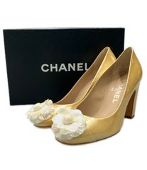 素敵♡CHANEL カメリア フラットシューズ ラメ38 24cm 24.5cm - メルカリ