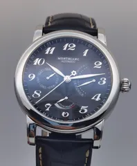 中古美品 モンブラン MONTBLANC スター 7202 レトログラード デイデイト パワーリザーブ SS ブラック文字盤 自動巻き メンズ 腕時計のサムネイル