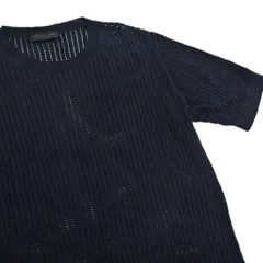 【クーポン配布中】美品◆DIESEL BLACK GOLD 半袖 サマーニット メッシュ編み 透け感 イタリア製 綿100% ディーゼルブラックゴールド 夏物 メンズのサムネイル