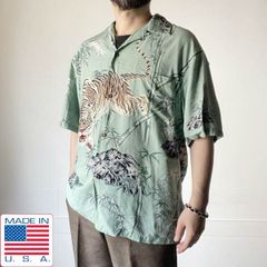SUN SURF FIRE LAND アロハシャツ 開襟 鶴 松 和柄 M品番 - メルカリ