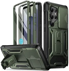POETIC Galaxy S25 Ultra 6.9インチケース、Galaxy S25 Ultraケース、Spartan カメラカバー スクリーンプロテクター、指紋認証対応、ミリタリーグレードの高耐久耐衝撃 S 25 Ultra キックスタンド - メタリッのサムネイル