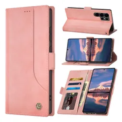YOLALAHO Galaxy S25 Ultra ケース 手帳型 財布型 カード収納 ギャラクシー S25Ultra スマホケース 耐衝撃 スタンド機能 高級レザー SC-52F / SCG32 カバー 全面保護 上質な手触り ストラップホール付き マグネッのサムネイル