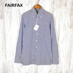 新品未使用 FAIR FAX フェアファックス ストライプ BD ボタンダウン シャツ ネイビーのサムネイル