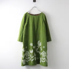 未使用 ホコモモラ Jocomomola フラワージャガードワンピース 40＼グリーン 花柄 ドレス【2400015025056】のサムネイル