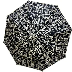 ◇CHANEL バイシーライン 折りたたみ傘 アンブレラ ワンタッチ開閉 ジャンプ傘 ブラック系 ココ シャネル レディース フランス製のサムネイル