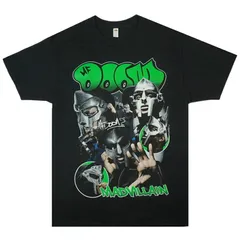 メンズ TシャツMF DOOM Madvillain ラップT ラッパーエムエフ ドゥーム ミュージックT アーティストTブラック 黒 ミューラルレジェンド マスク 鉄仮面イギリス アメリカ ポップ アートのサムネイル