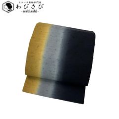 袋帯 亀甲に美しい華柄模様 金銀糸 黒色 O-6243 - メルカリ