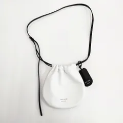 HYKE/CHACOLI LEATHER DRAWSTRING BAG レザーバッグ ミニショルダーバッグ Sサイズ ショルダーバッグ シロ レディース ハイク/チャコリ【中古】6-0611G◎のサムネイル