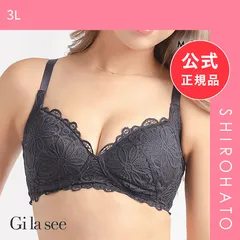 【新品】ギャラシー 背中すっきり脇高 ノンワイヤー ブラジャー 単品 M L LL 3L 乳がんパッド対応 パッドポケット付き(3L)のサムネイル