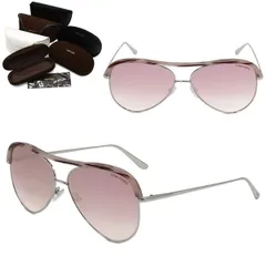 トムフォード サングラス TOM FORD FT0606/S 16Z 60 シルバー ピンク ノーズパット レディースのサムネイル