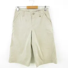 ヤンガニー  yangany クロップドパンツ ワイド ストレッチ ベージュ 38 *A490