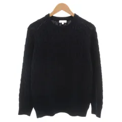 B&Y ユナイテッドアローズ BEAUTY&YOUTH ビューティー&ユース ニット セーター M 紺 ネイビー ケーブル クルーネック 長袖 ウール /NL ■ECG006