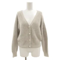 プロポーション ボディドレッシング PROPORTION BODY DRESSING シャギーニット カーディガン S グレー Vネック 長袖 フェイクパールボタン /NL ■ECG006のサムネイル