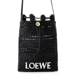 ロエベ ショルダーバッグ ドローストリング ポケット ラフィア C756PHPX05 LOEWE 黒のサムネイル