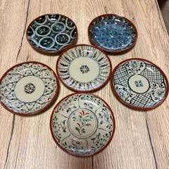 【6枚セット】美濃焼 小皿 染錦絵変りのサムネイル