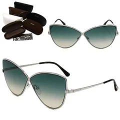 トムフォード サングラス TOM FORD FT0569/S 16W 65 TF0569 シルバー ブリーズグリーングラデーション ノーズパッド メンズ レディース ユニセックスのサムネイル