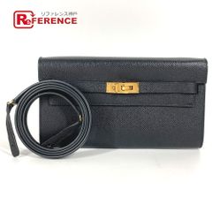 未使用 エルメス ケリーウォレット トゥーゴー エプソン グレー系 K 