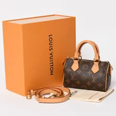 極美品 LOUIS VUITTON ルイヴィトン ナノ・スピーディ モノグラム M81085 ブラウン 2WAY ショルダーバッグ ハンドバッグ 中古 4a004358のサムネイル