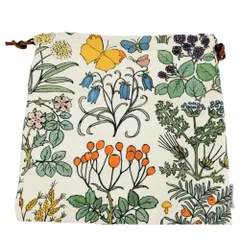 在庫一掃 ロエベ ポーチ レディース ハーバリウム ドローストリングポーチ 巾着袋 DRAWSTRING POUCH LOEWE コットン レザー グリーン 緑 マルチカラー【中古品】のサムネイル