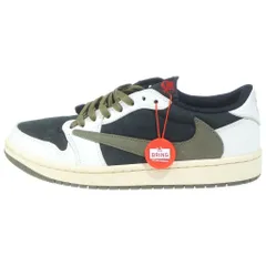 NIKE (ナイキ) ×TRAVIS SCOTT WMNS AIR JORDAN 1 LOW OG Medium Olive DZ4137-106 トラヴィススコット エアジョーダン1 ローカットスニーカー オリーヴ US10.5/27.5cmのサムネイル