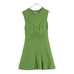 JIL SANDER (ジルサンダー) 23SS STRUCTURED COTTON BLEND RIB ノースリーブ リブニット レディース J03NC0115 J15382 グリーンのサムネイル