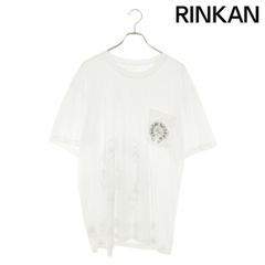 ［穴あき汚れあり］クロムハーツ　バックホースシュー　バーチカルロゴ　Tシャツ　L 穴あき汚れあり］クロムハーツ バックホースシュー バーチカルロゴ T