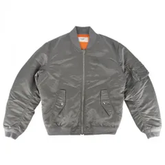 在庫一掃 セリーヌ ブルゾン メンズ ロゴ アウター ボンバージャケット MA-1 アパレル 服 CELINE 46 2W426889 グレー系 シルバー金具 ナイロン   【中古品】のサムネイル