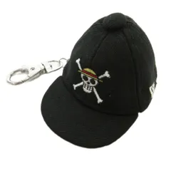 ニューエラ NEW ERA × ワンピース ONE PIECE キーホルダー 黒 ブラック スカルロゴ ウール /MLのサムネイル