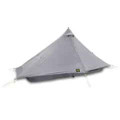 Six Moon Designs (シックスムーンデザインズ) ルーナーソロ グレー 1人用 超軽量テント 26オンス バックパッキングテント 完全にシリコーンコーティングされたポリエステル素材で生地の伸びとかさばりを軽減 トレッキングポールで組み立てのサムネイル