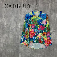 CADBURY キャドバリー 花柄 総柄 長袖 シャツ ブラウス F フリーサイズ レディース マルチカラー カラフル ポリエステル 大きめ オーバーサイズ 春秋冬 古着のサムネイル