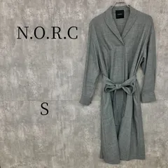 ノーク N.O.R.C ロングワンピース シャツワンピース ウエストリボン 長袖 グレー系 灰色 1 Sサイズ カジュアル フォーマル キレイめ 上品 春 秋 冬 美品のサムネイル