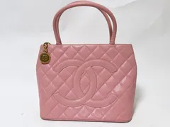 CHANEL シャネル 復刻トート トートバッグ ショルダーバッグ キャビアスキン レザー ピンク ゴールド金具 A01804のサムネイル