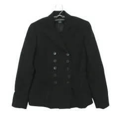 RALPH LAUREN ラルフローレン BLACK LABEL ブラックレーベル テーラードジャケット ダブルブレスト 総裏地 ブレザー ブルゾン アウター 上着 インパクト21 FK-2 ブラック 2【M】 レディース 【中古】