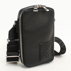 美品】ロエベ バーティカルクロスボディ ブラック ショルダーバッグ
