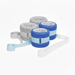 ＡｒｋｒｅａＭ 介護用抑制帯 手首 足首 4個セット 固定バンド 高齢者 掻きむしり 抜管 防止 メッシュ 洗濯OK (ブルー、グレ－)のサムネイル