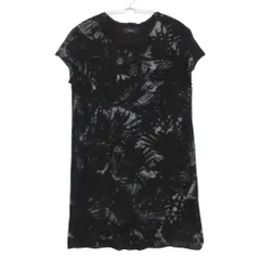 DIESEL ディーゼル ワンピース カットソーワンピース グランジプリント クールネック 抽象柄 ブラック レディース 【中古】のサムネイル