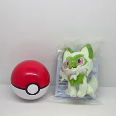 新品 ポケモンセンター プチ ぬいぐるみ バッジ ポケモンボール ニャオハのサムネイル