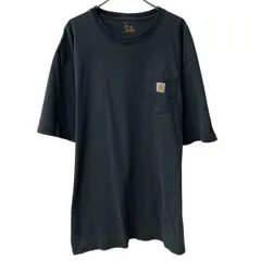 Carhartt 半袖 ロゴTシャツ 3XL ブラック カーハート プルオーバー クルーネック 胸ポケット ロゴ刺繍 カットソー 夏物 a806-6814のサムネイル