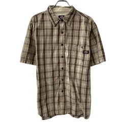 00s Dickies 半袖 チェックシャツ 2XL ベージュ マルチカラー ディッキーズ ボタン 00年代 チェック柄 半シャツ 夏物 a806-6831のサムネイル